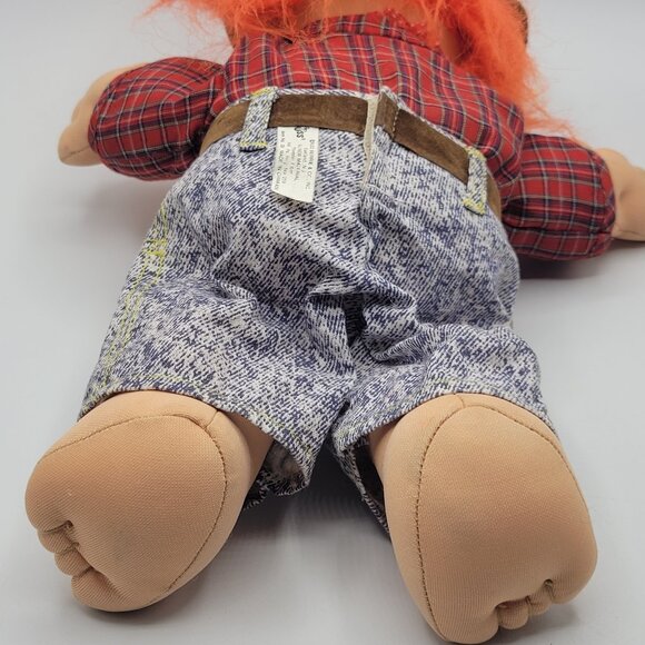 Russ Troll Doll 12" Cowboy Soft Body Doll Playsuit Hat Orange Hair Blue Eyes - Picture 3 of 10
